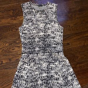Theory black and white tweed dress